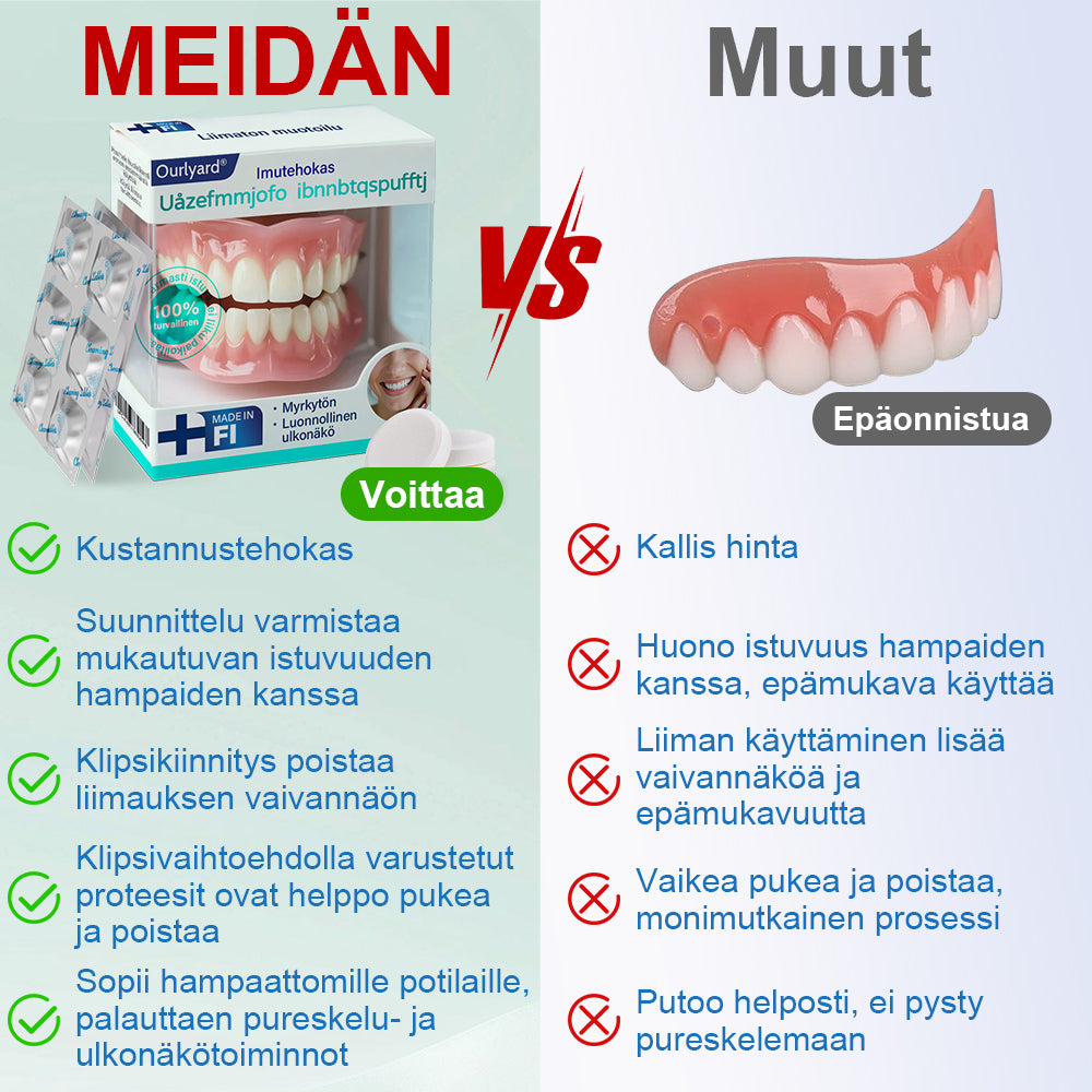 ✅ Valmistettu ja lähetetty Suomesta | Ourlyard® Imukappaleen täydelliset hammasproteesit Suomesta ⭐up